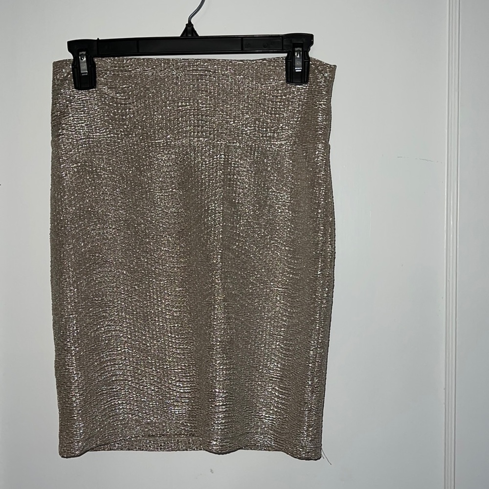 Holiday Sparkle Shine Champagne Stretch Skirt